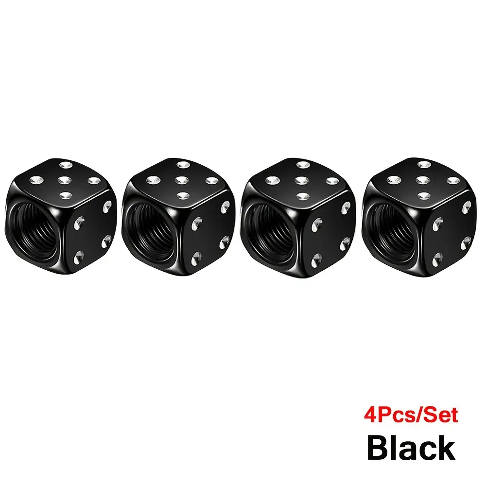 4PCS Aluminum alloy dice sieve dice valve cap color valve cap universal valve cap tire cap Tyre Caps