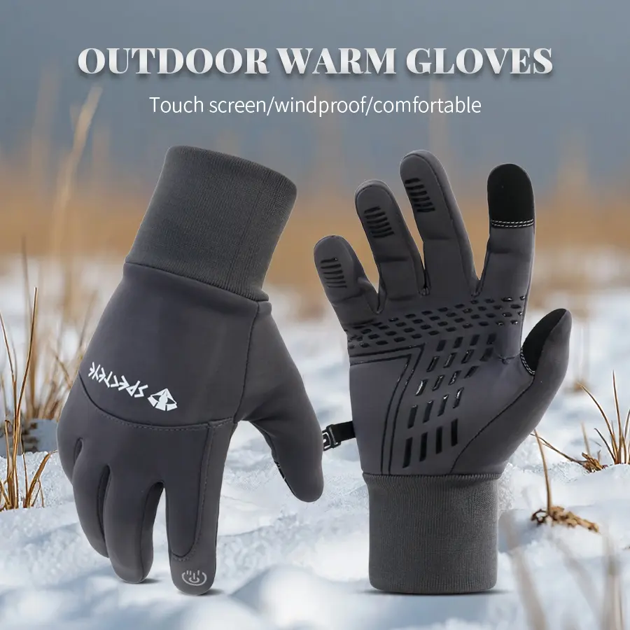 Winter Outdoor Warm Gloves,Touchscreen Cold Weather DrivingWindproof Glove for Men | Waterproof Gloves, Thermal withLightweight Fingers,for Cycling Running Hiking ClimbingBiking Outdoor Sports Daily Work
