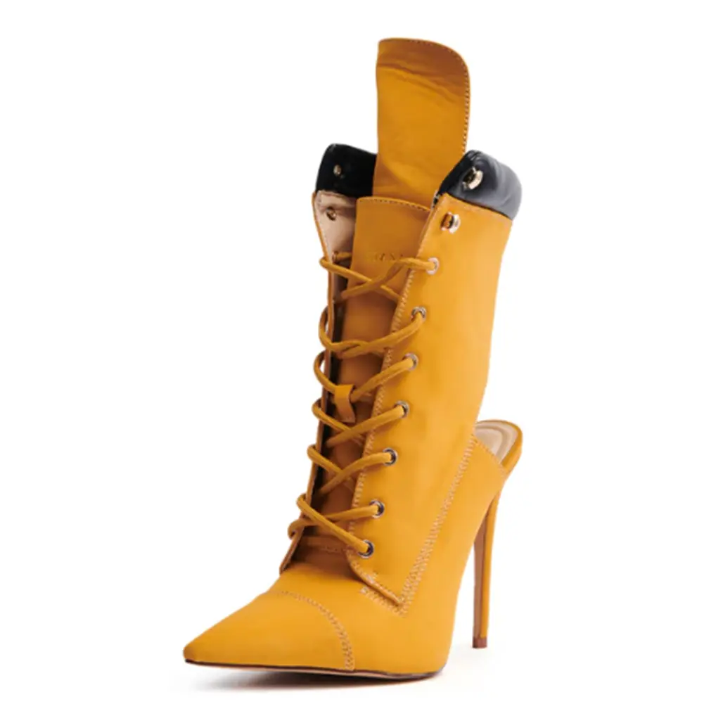 Women's Stiletto Yellow High (3-3.9 in) Heel Height Boots  ...