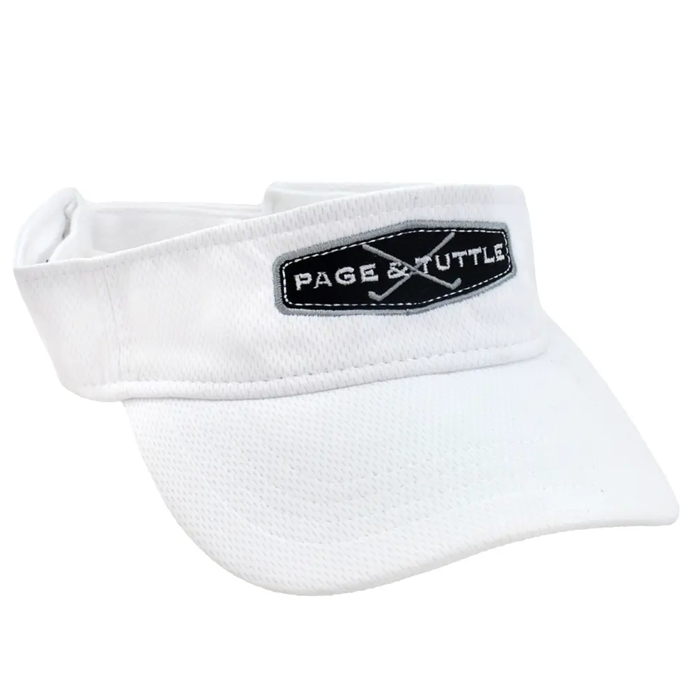 PAGE and TUTTLE Mens Performance Mesh Visor Athletic Athletic Visor - White PAGE and TUTTLE Mens Performance Mesh Visor Athletic Athletic Visor - White