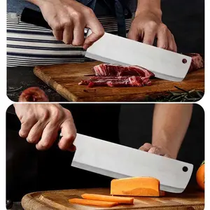 Stainless steel kitchen knife - versatile for meat, vegetables, fruits, ingredient preparation, durable kitchen knives, suitable for home and restaurant use