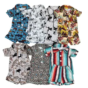 Boy Summer Pajamas Set Summer Sleepwear Western Clothes Boy Summer Clothing Set