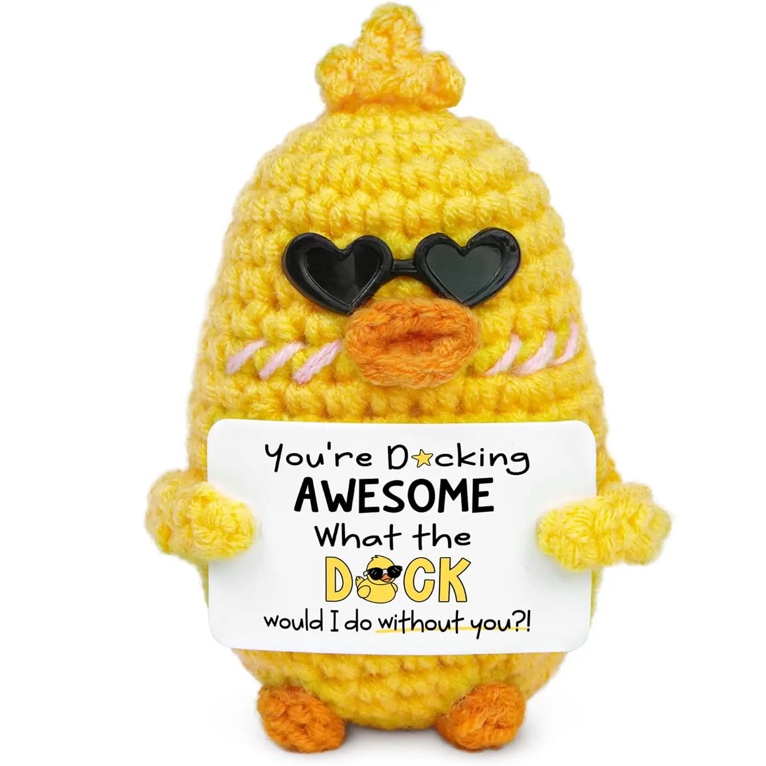 Thanksgiving Gift for Women, Soft Cuddly Gift, Duck-Shaped Crochet Amigurumi, Soft Huggable, Cute Duck Design, Fun Birthday Present for Friends, Christmas Stocking Filler, Duck Stuffed Animal, Handmade Crochet Duck, Crochet Animals