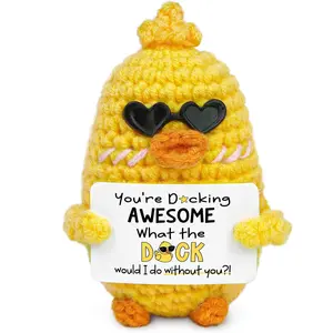 Thanksgiving Gift for Women, Duck-Shaped Crochet Knit, Cute Duck Design, Fun Birthday Present for Friends, Retirement Farewell Gift for Colleagues, Christmas Stocking Filler