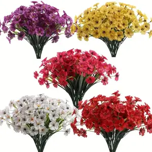 Artificial Flower, 10 Counts/set Faux Flower, Decorative Flowers for Home Party Wedding, Home Decor Supplies, Room Decor, Home Decor