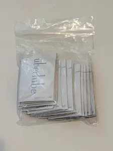 Uberlube 25 Foil Samples Travel Packs 2ml Each - Premium Glide, Body-Friendly, Unscented