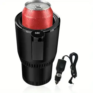 12V Car Cup Cooler & Warmer, Rapid Cooling 0°C to 60°C, 18.6oz Bottle Heater/Cooler, Portable Travel Essential for Truckers, Camping, Office, Gift, Drinking Gadgets, Heated Drinkware Accessories