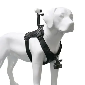 Dog Harness Chest & Back View Pet Carrier, Sport Camera Dog Vest for Shooting Stands, Comfortable Adjustable Design for Daily Walks