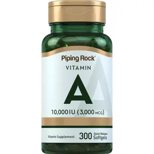 Piping Rock Vitamin A 10000 IU Softgels | 300 Count | Non-GMO, Gluten Free Supplement