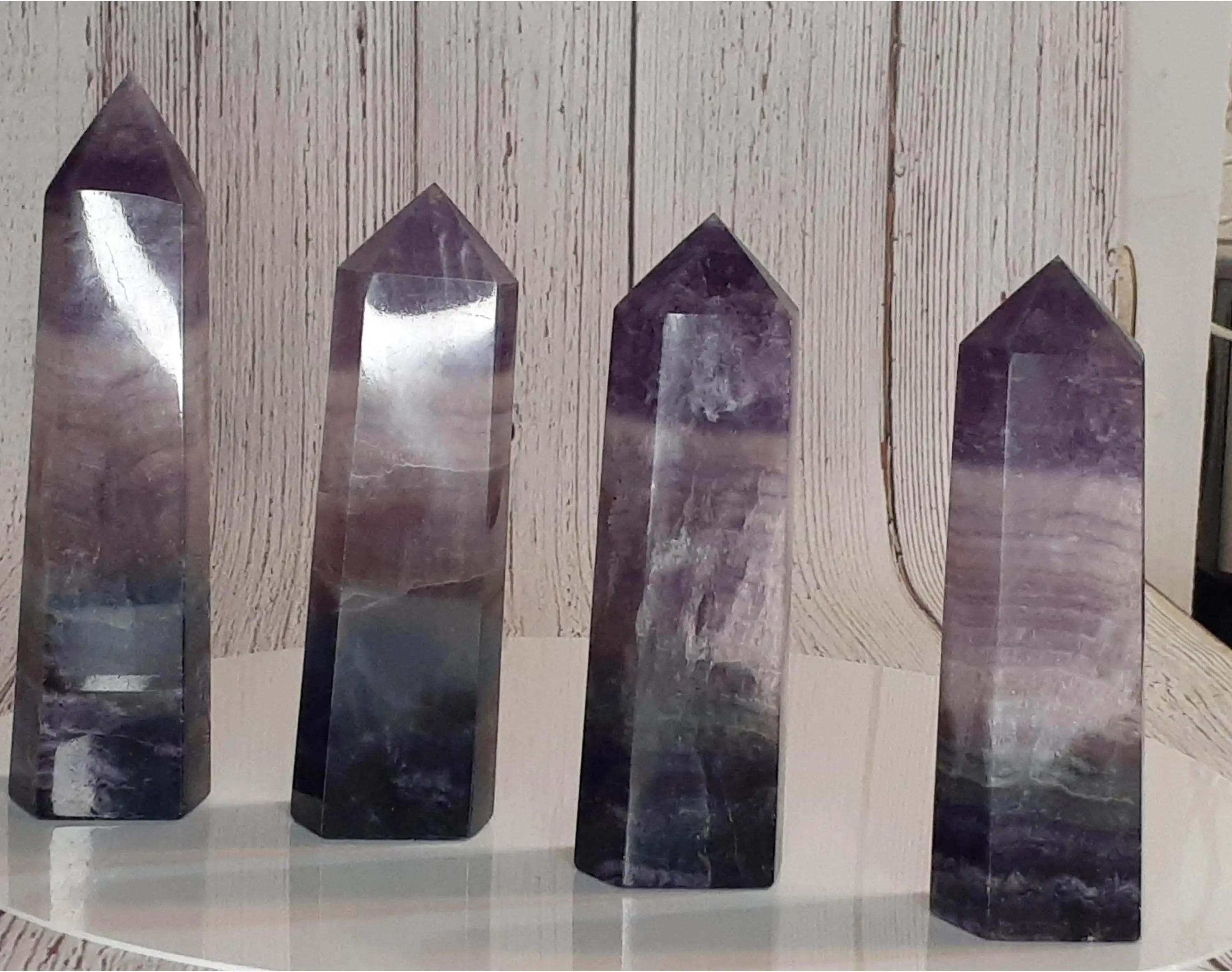 Large Pastel Purple Rainbow Fluorite Towers!