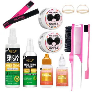 No Glue Hair Spray Strong Natural Long Lasting Hold Lace Front & Top Closure Wig Haircare Set, Wig Styling Kit for Women, Edge Control Gel, Easy Application