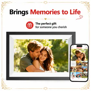 Digital Photo Frame,10.1 Inch Frameo Digital Picture Frame, 1280x800 IPS LCD HD Touch Screen,Auto-Rotate,16GB, Supports SD Cards,Share Photos and Videos,Easy Setup Over WIFI,Gift for Valentine's Day,Gift for Graduation&Birthday,Father's Day Gift