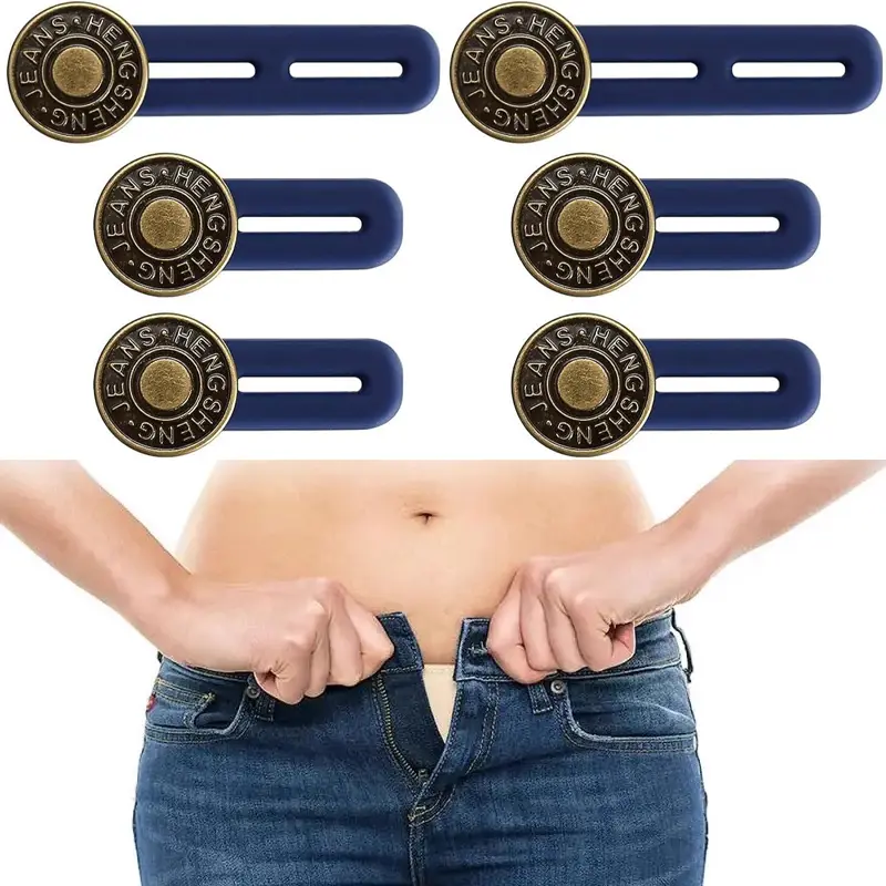 20pcs Metal Jeans Button Extenders, No Sewing Required, Men's and Women's Jeans Compatible, Adjustable Fit, Quick and Easy Adjustments, Durable Waistband Extension Solution