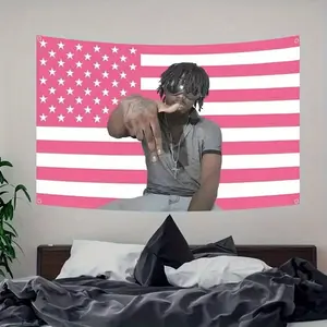 3X5 Feet Chief Musician Keef Flag Banner with Grommets, Ideal for Living Room, Bedroom, Office Decor, Perfect for Room Decoration, Outdoor Events, And Family Wall Flags, Sturdy Wall Hanging, No Required, Album Cover Artwork | Rap Artist W