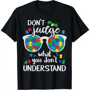 Comfy Pure Cotton Autism Awareness T Shirt Soft Sensitive Skin Friendly Perfect for Daily Leisure Sports and Travel
