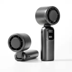 HappyGoo Portable Handheld High Speed Fan 100 Adjustable Levels Foldable with Adjustable Lanyard for Summer Travel Vacation Essentials& Outdoor Activities, mini handheld personal fan