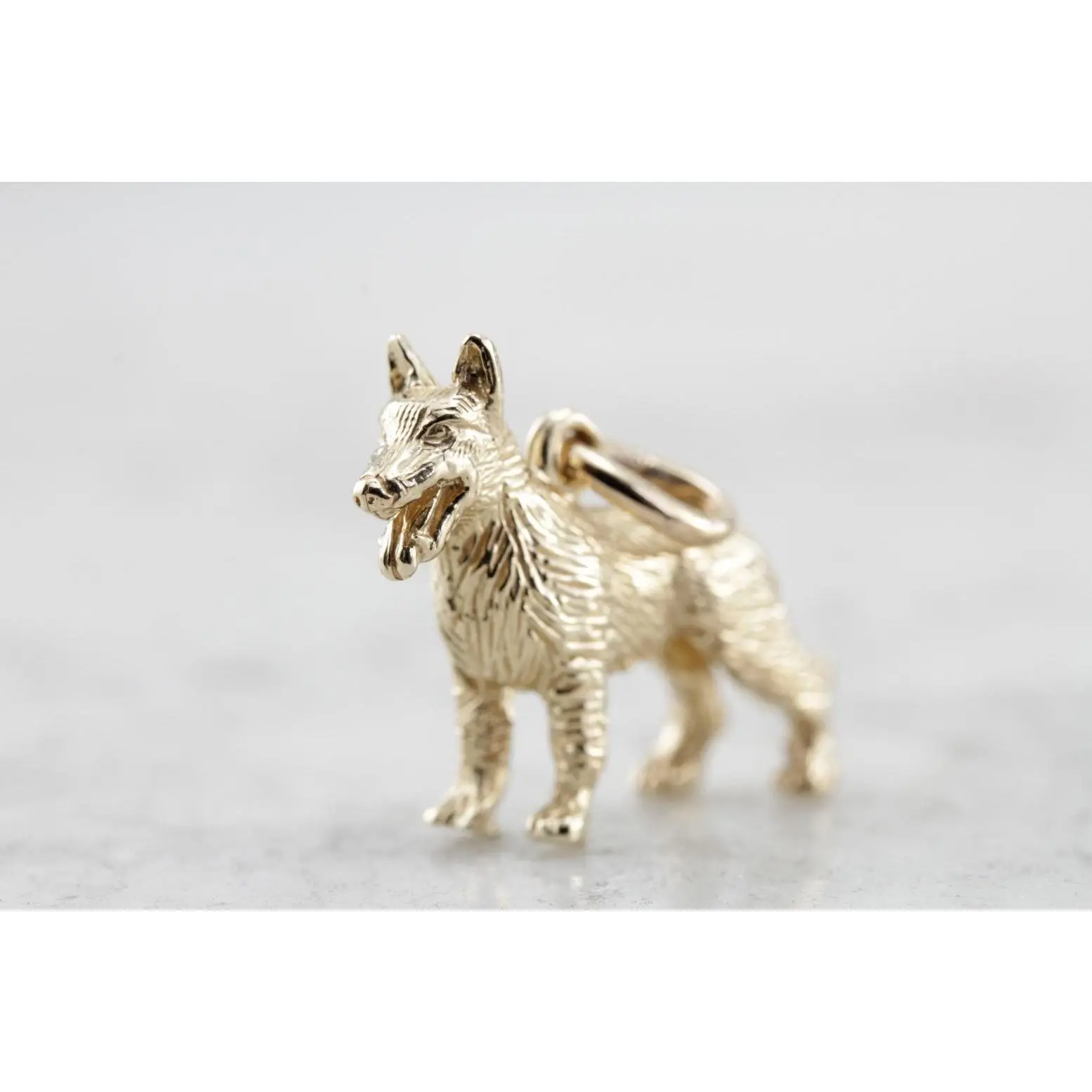 Vintage K9 German Shepherd Dog Charm or Layering Pendant