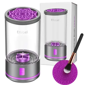 Eitabel Electric Makeup Brush Cleaner, 2-In-1 Automatic Rotating Dryer, 7000 Rpm Deep Cleaning, USB Rechargeable, Silent Design