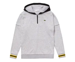 Lacoste Sport Hooded Contrast Fleece Half-Zip Mens Active Hoodies