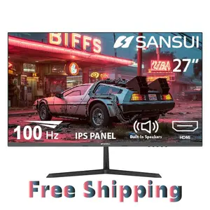 Sansui Computer Monitor 27inch 100HZ IPS FHD HDMI VGA Ports, Monitor for Working and Gaming (Built-in Speakers and HDMI cable)27X3L