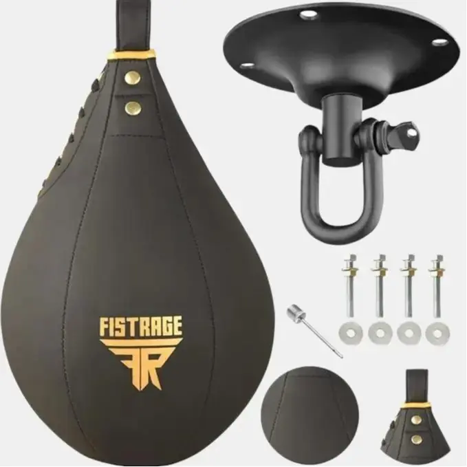 FISTRAGE Speed Ball Swivel Fixed Punch Bag for Boxing, MMA, Muay Thai Training, with Free Hanging Swivel Workout Speedball Kicking Platform Equipment