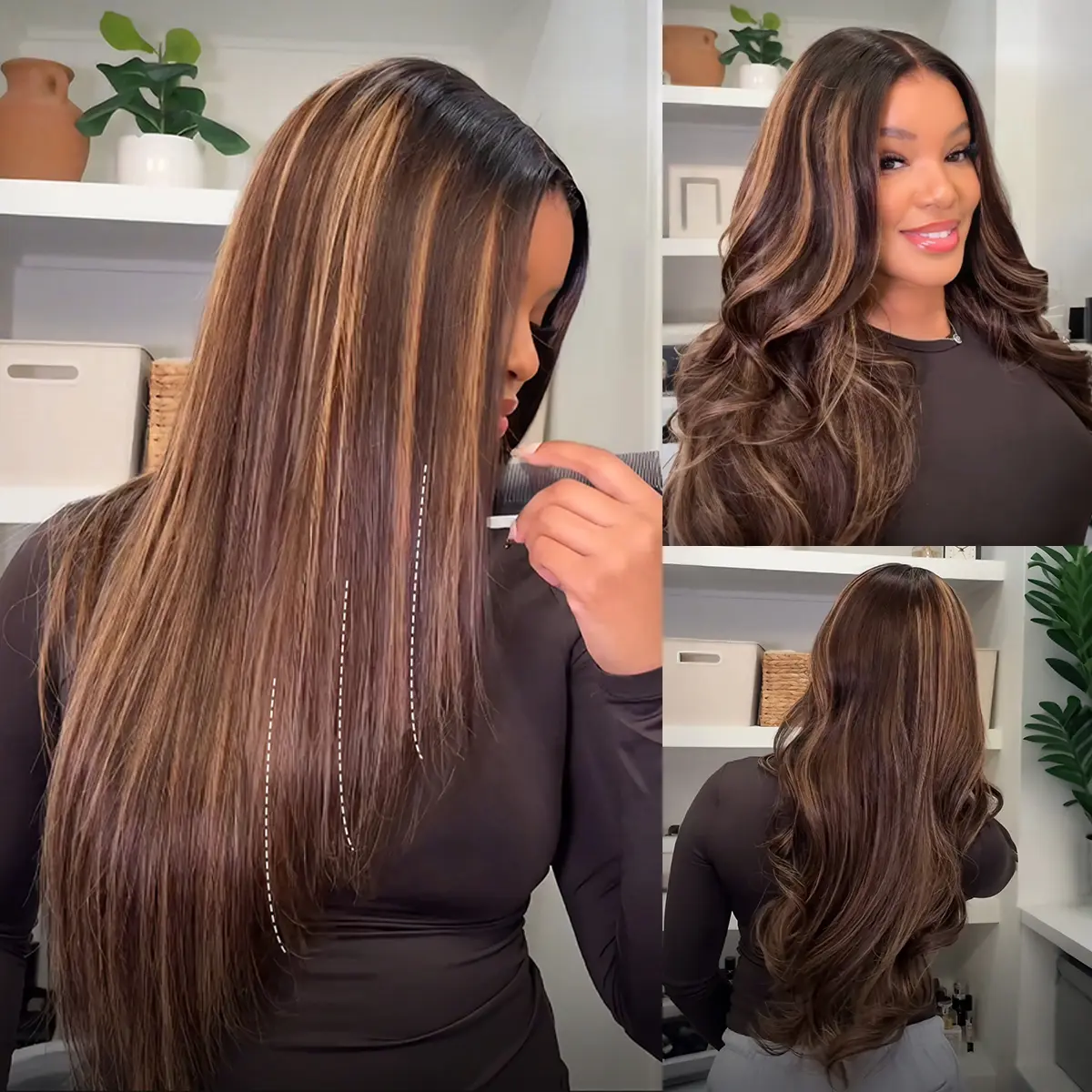 [Exclusive Offer] Wavymy Layered Cut Balayage Highlight Wear Go Glueless 7x5 Lace Pre-Bleached Straight Wigs Pre-pluck 180% Density Human Hair Wigs #DealsForYouDays