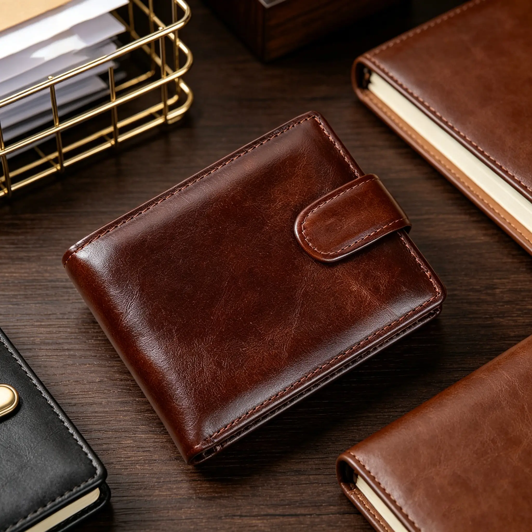 Genuine Leather Bifold Wallet for Men with RFID Blocking, Large Capacity Retro Cowhide Card Holder with Coin Pocket for Daily Travel