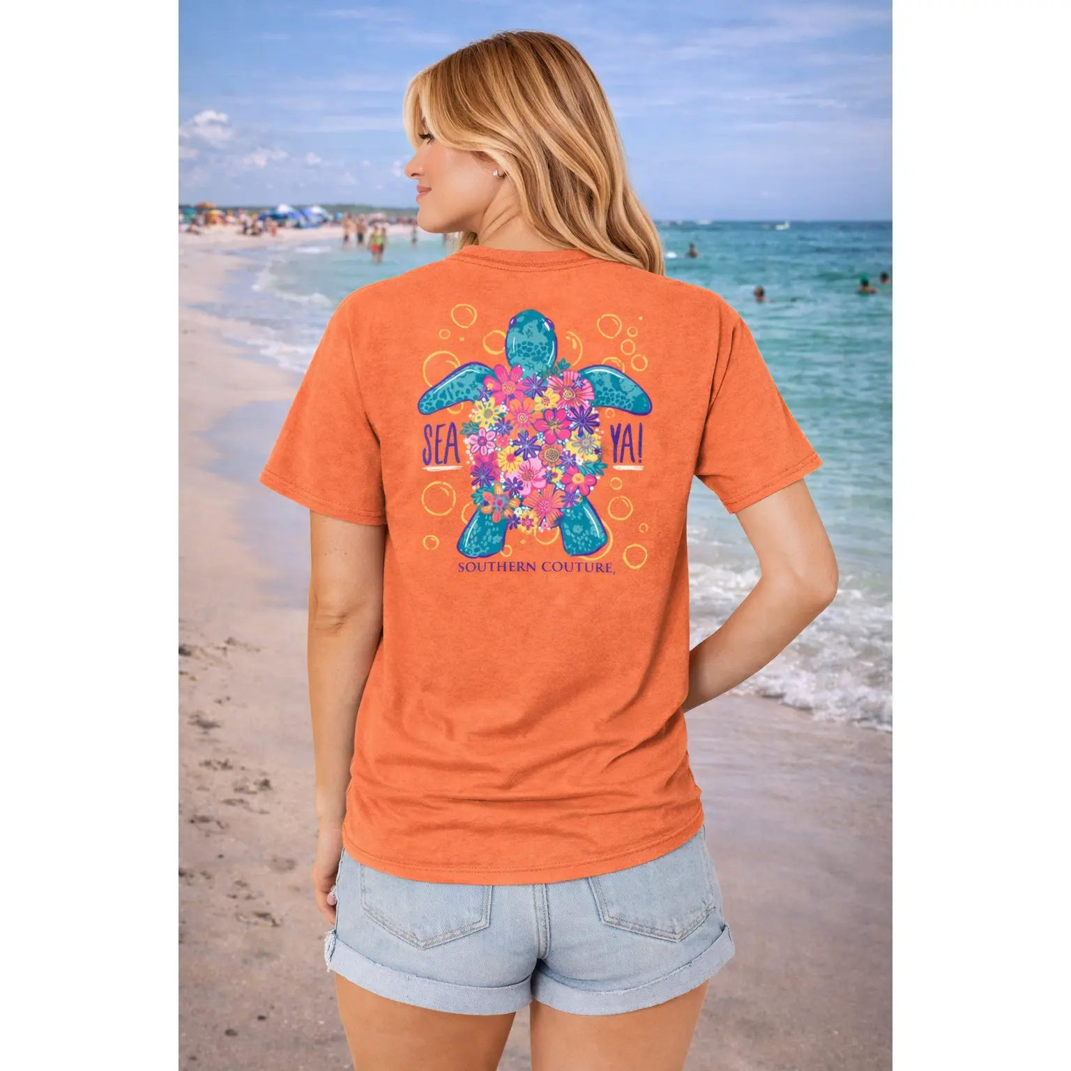 Southern Couture Sea Ya Turtle Comfort Colors T-Shirt