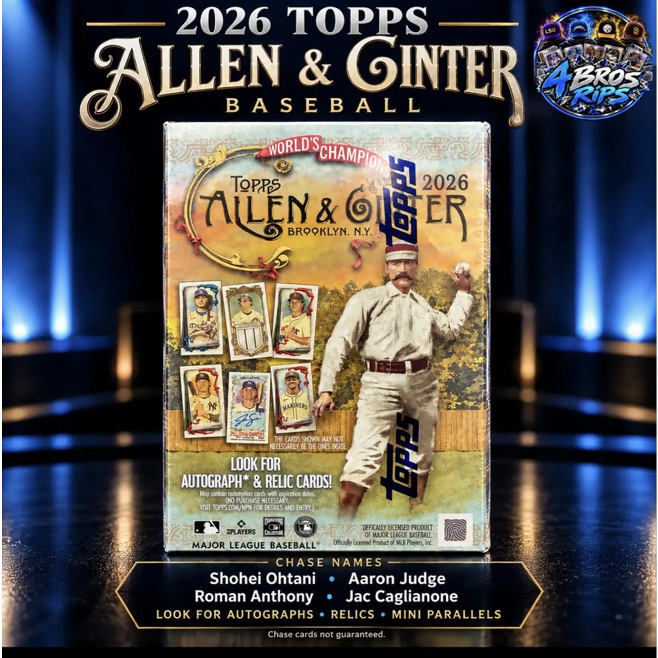Topps 2026 Allen & Ginter Baseball Cards - Look for Autographs & Relic Cards - Major League Baseball - Chase Names: Shohei Ohtani, Aaron Judge, Roman Anthony, Jac Caglianone