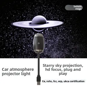 Car USB Starry Sky Projector Interior Ambient Ceiling Light Night Drive Atmosphere Lamp