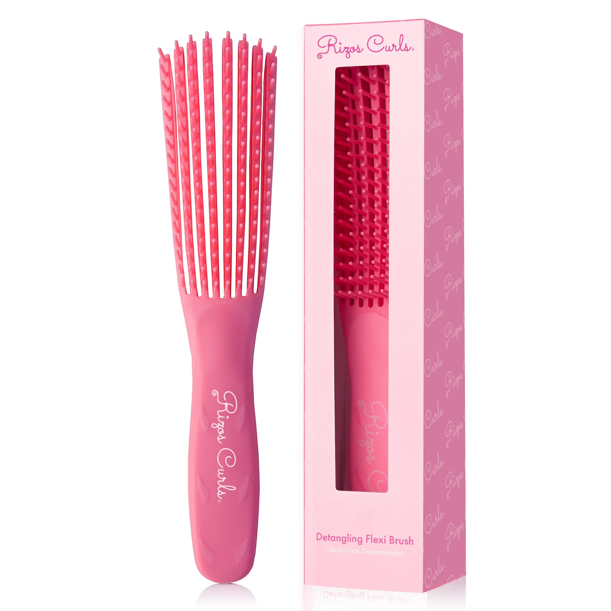 Rizos Curls Detangling Flexi Brush for Haircare, Ideal for Comb and Heatless Use