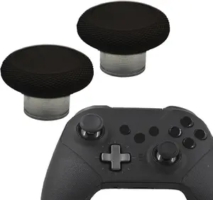 2 in 1 Short Metal Thumbsticks Replacement for Elite Series 2 Core Controllers, Replacement Thumbsticks for  Elite Series 2 Controllers(Black)
