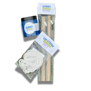 Coast 2 Coast Bubbles Giant Bubble Kit for Outdoor Play includes Handmade Bamboo Wand, Tri-String Net & Solution