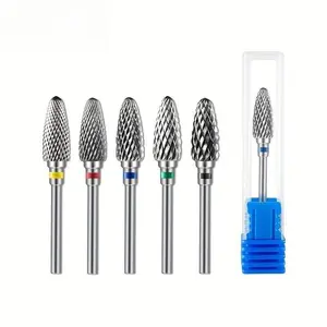 Tungsten Carbide Nail Drill Bits, Electric Manicure Drill Accessories, Milling Cutters for Nail Gel Polish Remover, Stainless Steel Nail Tools, Nail Care, Nail Art