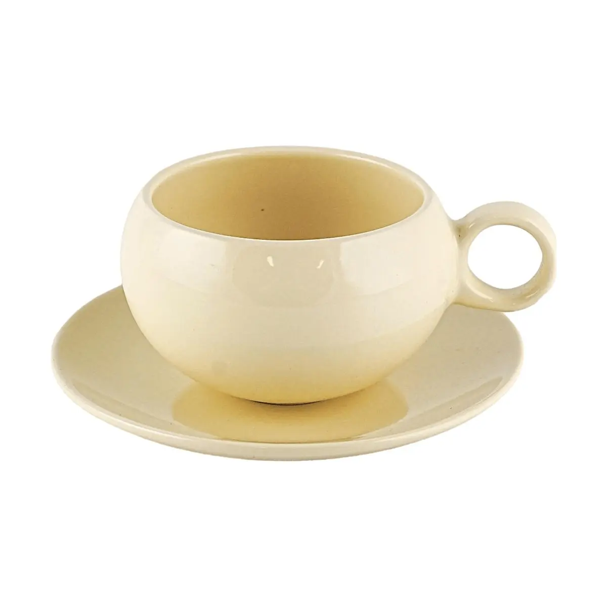 GLAZE STORY Elegant Coffee Cup and Saucer Set - Zimi Purple & Rice White, Afternoon Tea Set for 1