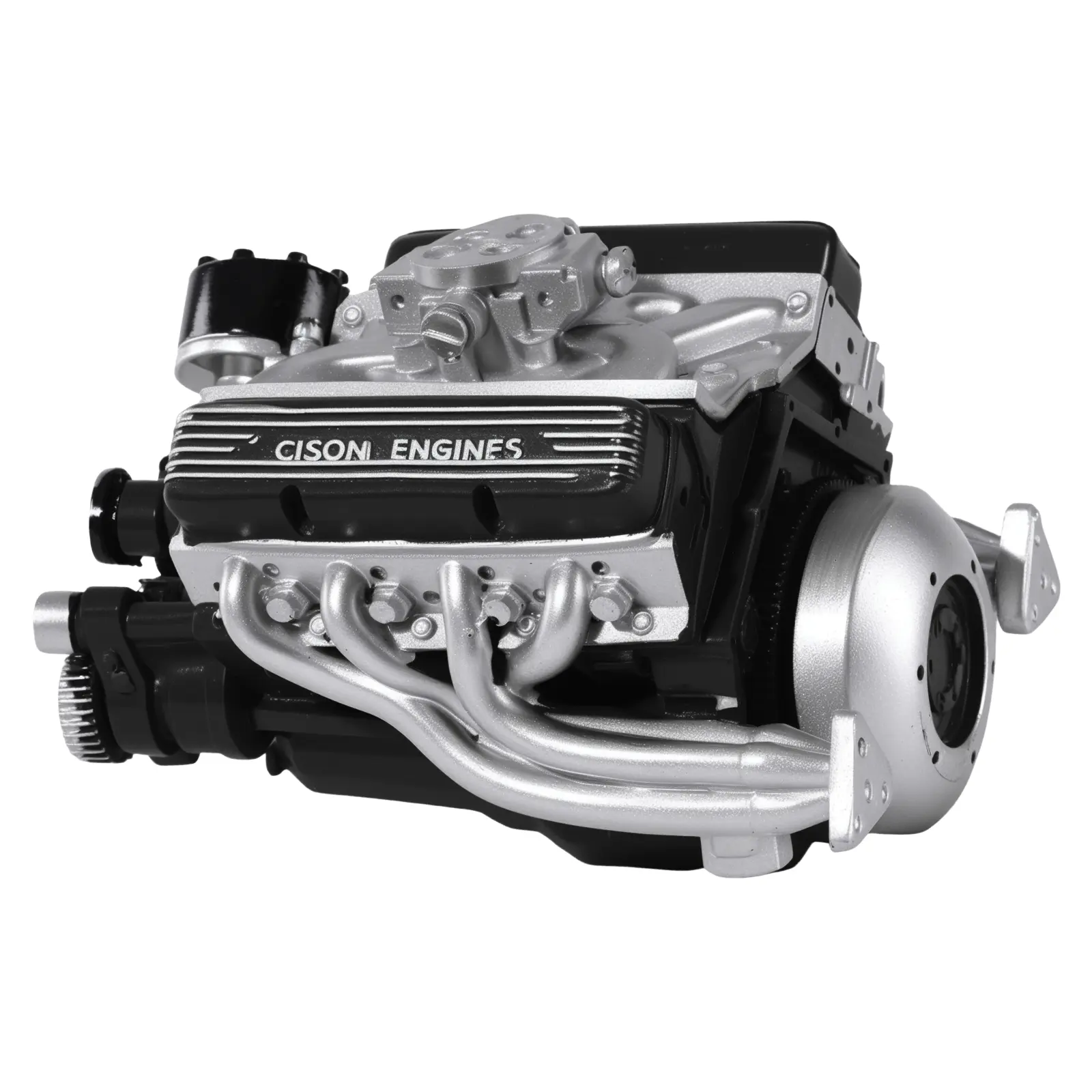 V8 Engine Decorative Model, 5.5" Mini Desktop Car Engine Ornament, 3D Resin Craft Display for Auto & Motorcycle Enthusiasts, Perfect Creative Desk & Garage Decor Gift