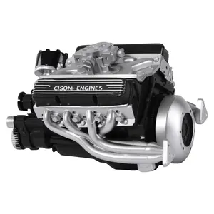 V8 Engine Decorative Model, 5.5" Mini Desktop Car Engine Ornament, 3D Resin Craft Display for Auto & Motorcycle Enthusiasts, Perfect Creative Desk & Garage Decor Gift