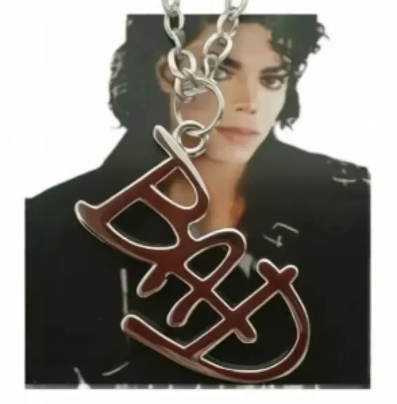 Michael Jackson BAD Necklace Rock Roll Everlasting Classic MJ Pendant Hot Charm Punk Jewelry