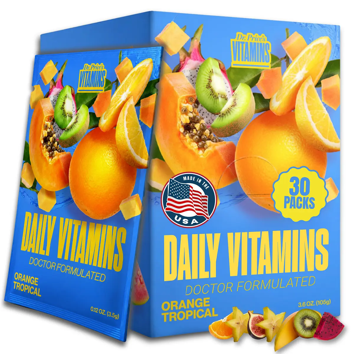 Dr. Price's Multivitamin Powder Packs – 30 Pack, B Complex, Minerals, Non-GMO, Gluten-Free