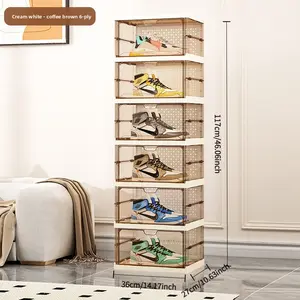 Internet celebrity explosion high-end installation-free integrated shoe rack, shoe storage box transparent, shoe storage cabinet, shoe box multi-functional dust-proof shoe display cabinet multi-purpose storage cabinet