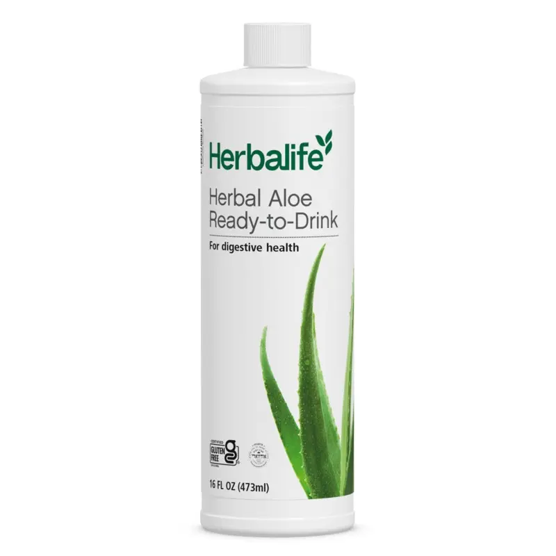 Herbalife Herbal Aloe Ready-to-Drink Dietary Supplement (16 fl oz/473ml) - Digestive Health Support, Stomach Soothing, Nutrient Absorption Aid