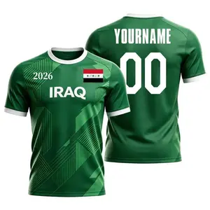 Custom Iraq 2026 Cup Fan Soccer Jersey T-Shirt, Football Jersey Shirt, Unisex Fan Edition