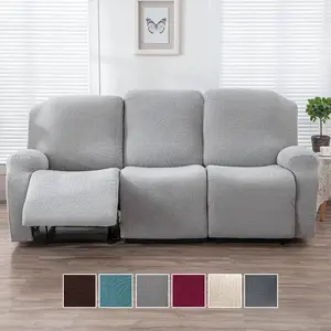 Recliner Sofa Covers Stretch Jacquard Couch Covers for Recliner Slipcovers 3 Cushion Soft Protector with Pocket Waterproof Fabric Non-Slip Design 8-Piece Set for Living Room #TikTokShopBlackFriday