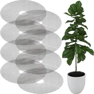 11.8 Inch Plant Pot Grid, Cuttable Safe Plant Pot Cover, Indoor Plant Protector, Cat Proof, Outdoor Garden Balcony Soil Protection, Indoor Outdoor Planter