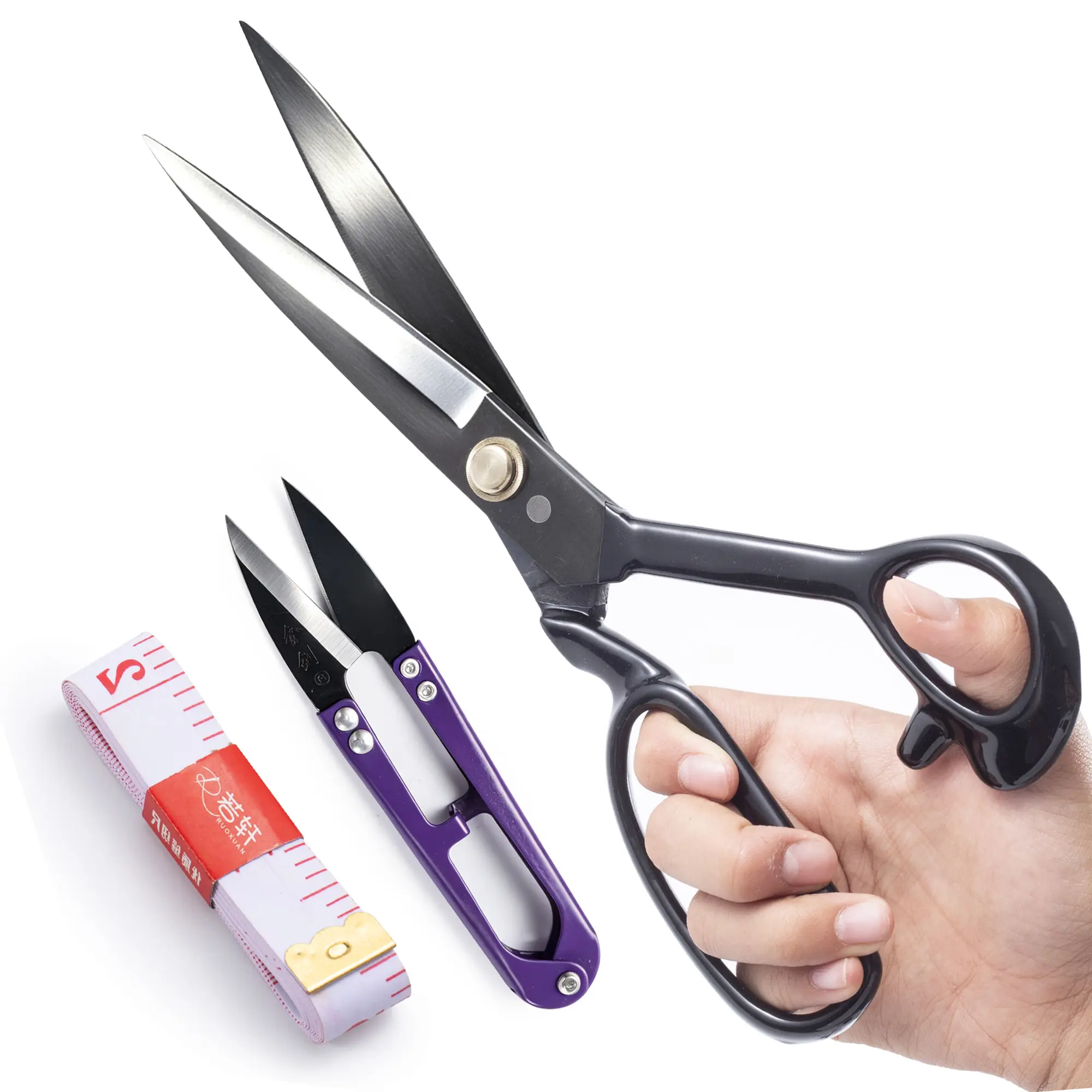 9-Inch Heavy Duty Fabric Scissors - Sharp Stainless Steel Blades Precision Cutter, Durable Crafting Tool for Sewing Accessories and Supplies, Crafting Sewing Tools