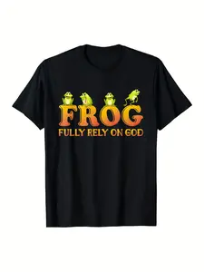 Fully Rely On God Frog Boys Girls Shirt Fully Rely On God Frog T-ShirtLoose style new unisex short-sleeved T-shirt, casual and comfortable, 100%, S-XXXLHot selling items, Gift, Fashionable, Unisex, Vintage, Soft, Breathable, Casual - Crew Neck