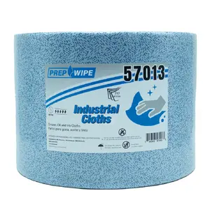Industrial Cloths Grease, Oil & Ink Cloths, Jumbo Roll, Lint-Free Towels, Blue (717 Sheets/Roll, 1 Roll/Case, 10” x 13.4” each sheet)