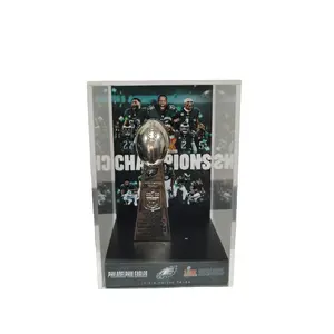 Latest Elegant American Football Championship Trophy Set, Beautiful Display Box, Perfect Sports Award Replica, Ideal Gift for Sport Lovers