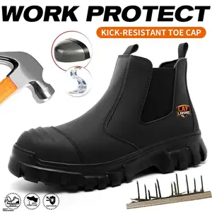 Lightweight steel toe brown anti slip work shoes - splash proof, smash proof, puncture proof, breathable safety shoes SpringStatements