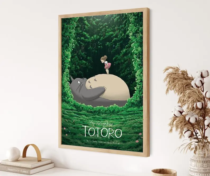 My Neighbor Totoro Posters, Studio Ghibli Art, Totoro Original Poster, High Quality Poster, Vintage Poster, Anime Fan Birthday Gift